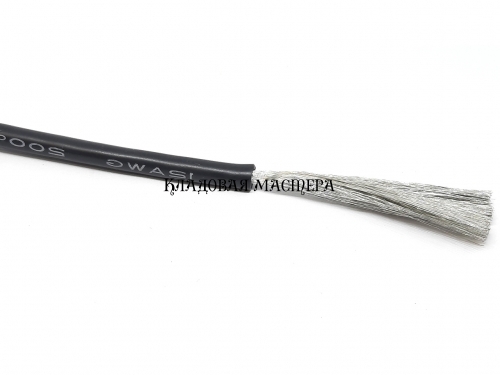 Силіконовий дріт 12AWG чорний монтажний фото 1