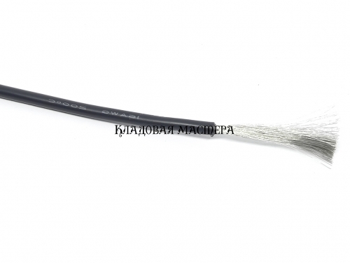 Силіконовий дріт 16AWG чорний монтажний фото 1