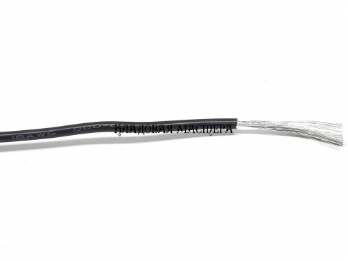 Силиконовый провод 18AWG черный монтажный фото 1