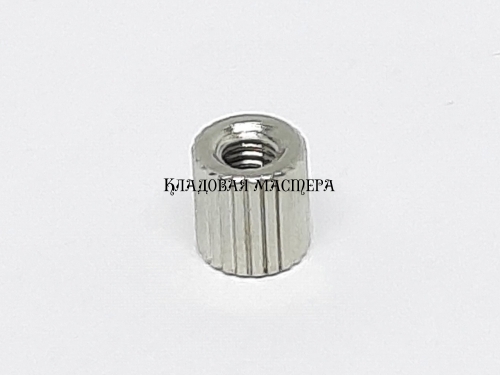 Стойка M3*6 круглая латунная никелированная фото 1 Стойка M3*6 круглая латунная никелированная фото 1