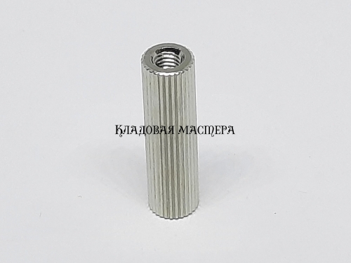 Стойка M3*20 круглая латунная никелированная фото 1