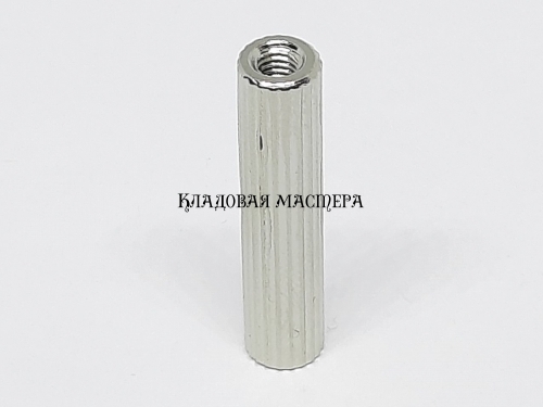 Стойка M3*25 круглая латунная никелированная фото 1