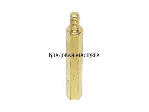 Стійка латунна M3*30+6 фото 1