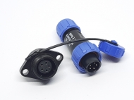 Герметичний роз'єм EKYK SP13-5 pin, IP-68 з фланцем