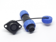 Герметичный разъем EKYK SP13-9 pin, IP-68 c фланцем