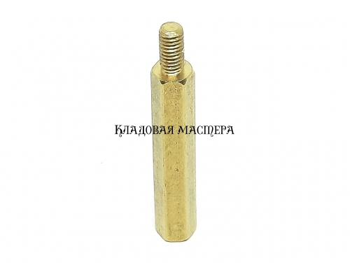 Стійка латунна M3*26+6 фото 1