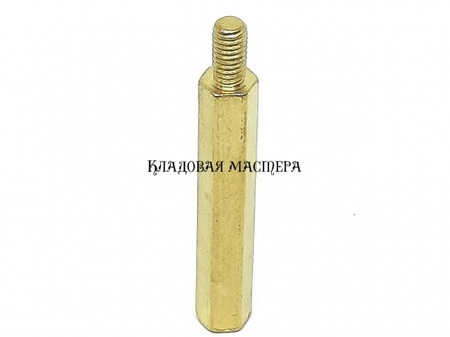 Стойка латунная M3*27+6 фото 1