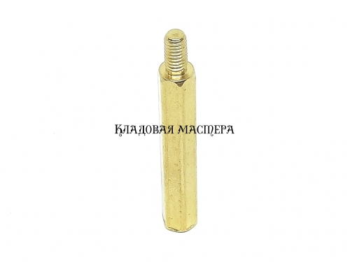 Стійка латунна M3*28+6 фото 1