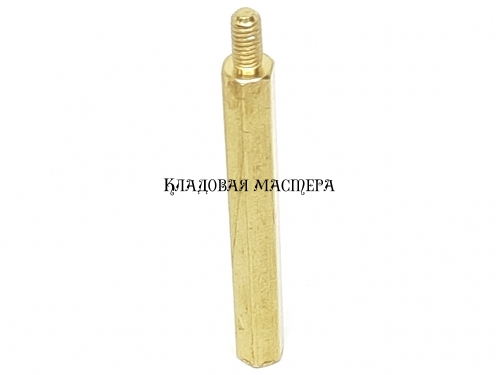 Стійка латунна M3*38+6 фото 1