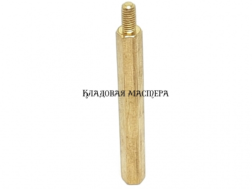 Стійка латунна M3*39+6 фото 1