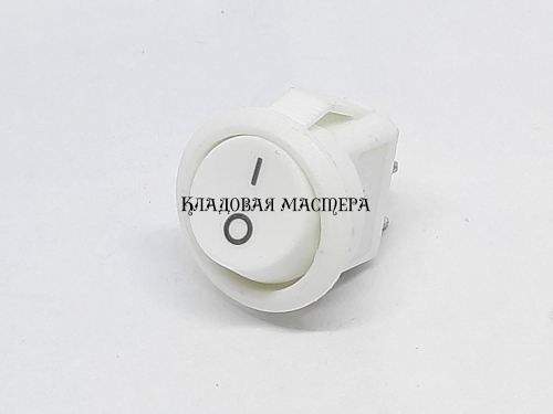Ø15мм Перемикач клавішний KCD5-101-2-C3-W/2P білий фото 1