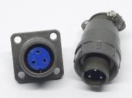 Разъем CX12-3 PIN зеркальный с фланцем, пара