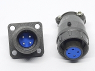 Разъем CX12-4 PIN с фланцем, пара