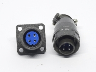 Разъем CX12-4 PIN зеркальный с фланцем, пара
