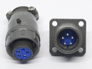 Разъем CX12-5 PIN с фланцем, пара