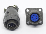 Разъем CX12-5 PIN зеркальный с фланцем, пара