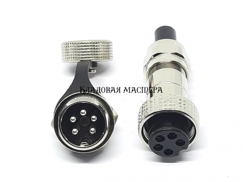 Разъем GX16-5 PIN IP67, пара фото 1