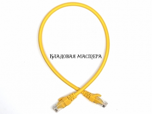 Патч-корд желтый 0.5м RJ-45 UTP CAT6 инженерный фото 1 Патч-корд желтый 0.5м RJ-45 UTP CAT6 инженерный фото 1