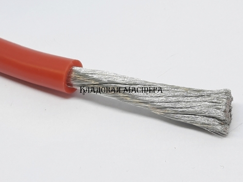 Силіконовий дріт 6AWG червоний монтажний фото 1