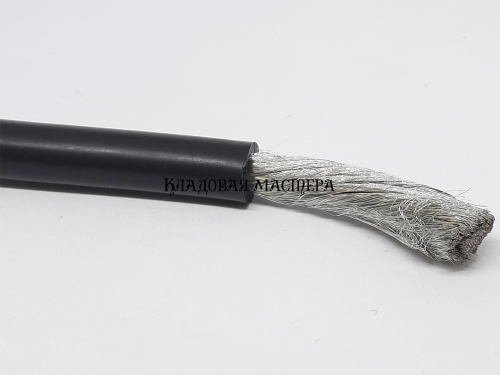 Силіконовий дріт 6AWG чорний монтажний фото 1