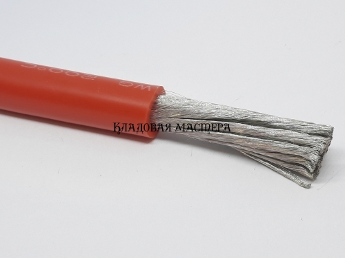 Силіконовий дріт 4AWG червоний монтажний фото 1