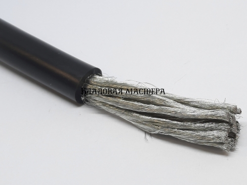 Силіконовий дріт 4AWG чорний монтажний фото 1