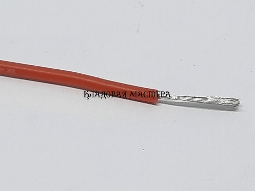 Силіконовий дріт 24AWG червоний монтажний фото 1
