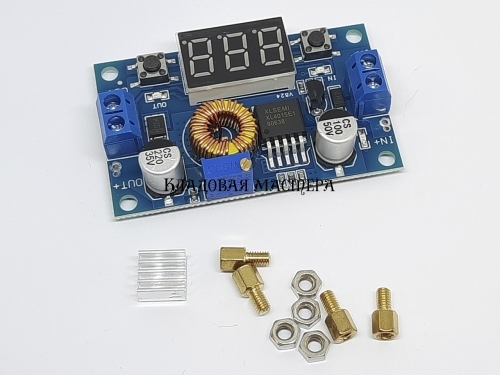 DC-DC понижуючий конвертер XL4015 LCD дисплей c 4-38В до 1.25-35В фото 1 DC-DC понижуючий конвертер XL4015 LCD дисплей c 4-38В до 1.25-35В фото 1