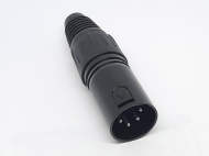 Штекер CANON XLR 4PIN черный под кабель