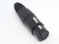Гнездо CANON XLR 4PIN черное под кабель