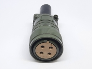 Штекер MS3106A22-22S 4PIN прямой на кабель