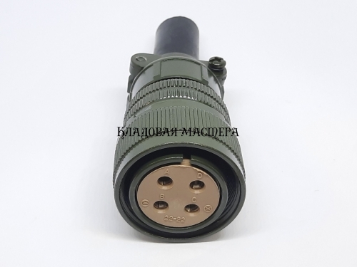 Штекер MS3106A22-22S 4PIN прямой на кабель фото 1 Штекер MS3106A22-22S 4PIN прямой на кабель фото 1