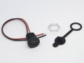 Гнездо USB type-C черное с проводами 2pin панельное
