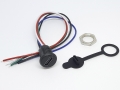 Гнездо USB type-C черное с проводами 5pin панельное