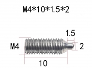Фіксатор гвинтовий з кнопкою M4*10*1,5*2